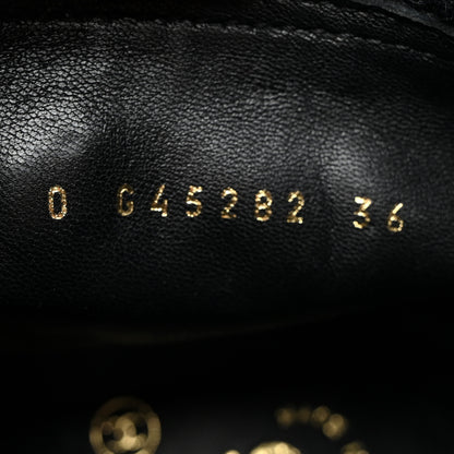 Chanel Calfskin Knit CC Short Boots 36 Black 7 of 9