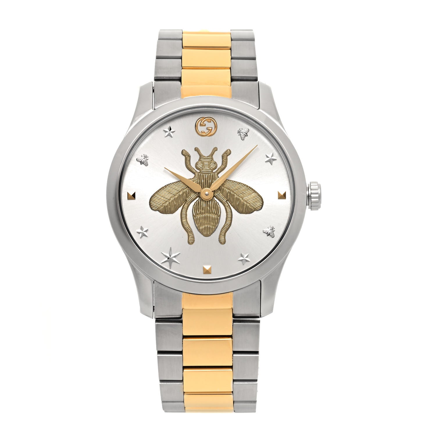 Gucci Stainless Steel 38mm G-Timeless Two Tone Bee Quartz Watch 1 of 4