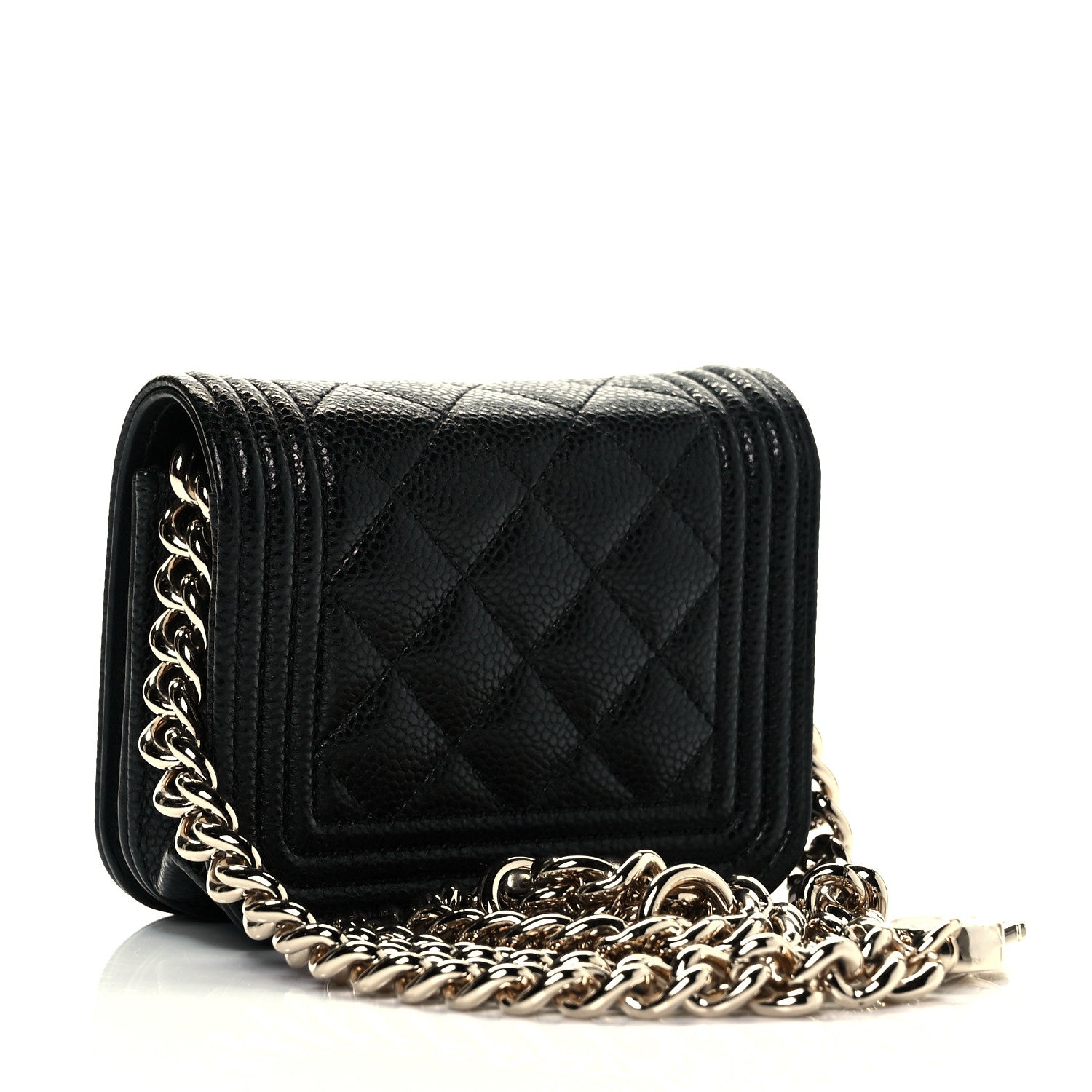 Chanel Caviar Quilted Boy Flap Waist Belt Bag Black 3 of 10