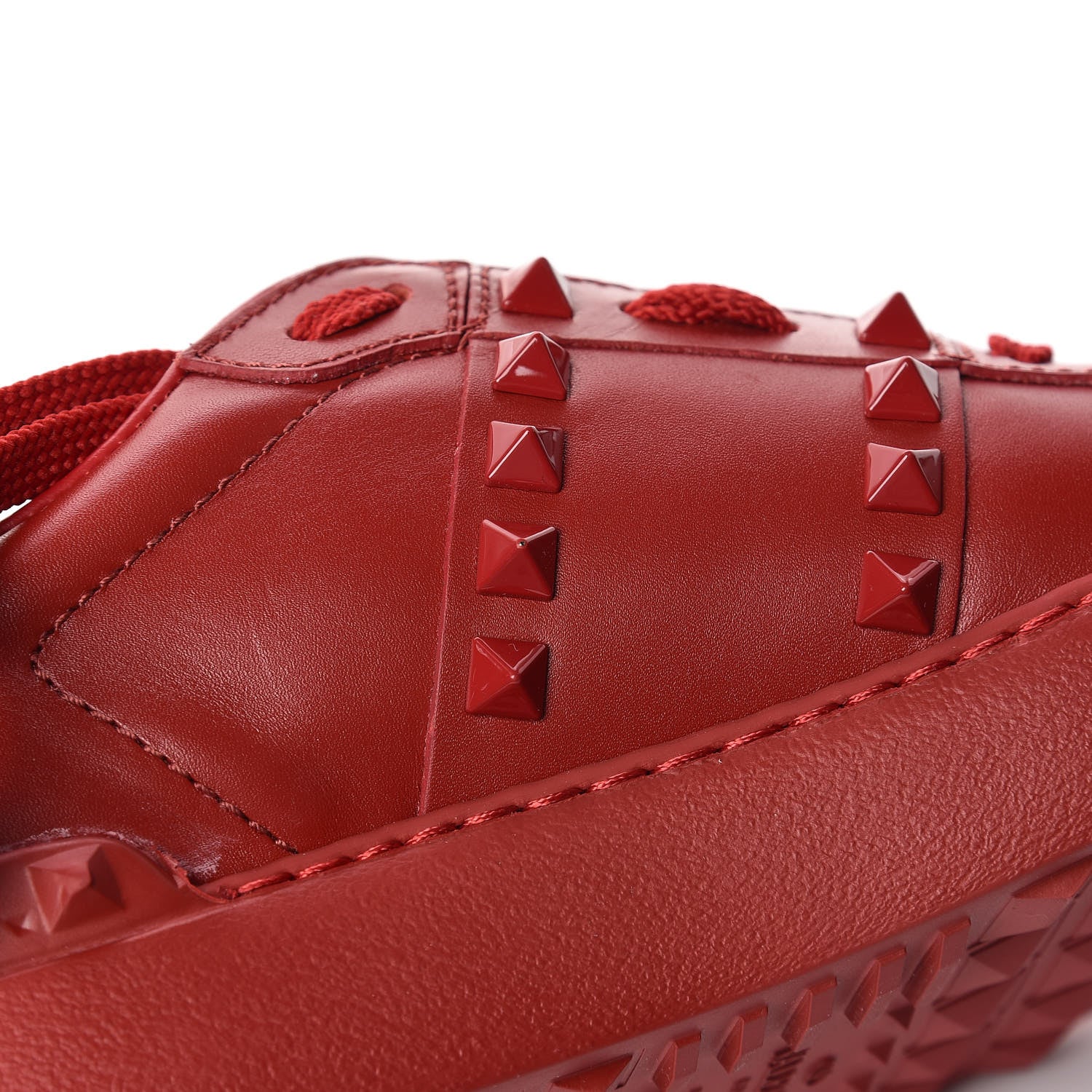Valentino Garavani Calfskin Rockstud Untitled Open Sneakers 36 Rosso Valentino 8 of 8