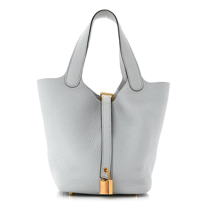Hermes Taurillon Clemence Picotin Lock 18 PM Bleu Pale 1 of 11