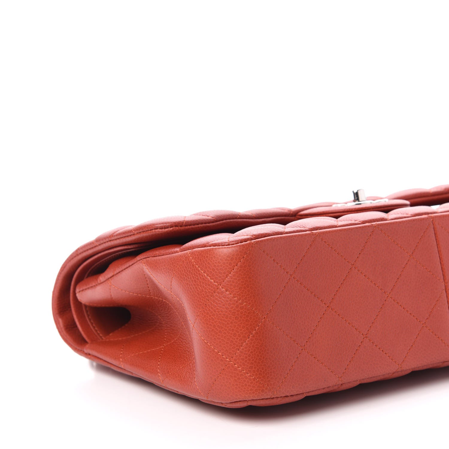 Chanel Caviar Quilted Jumbo Double Flap Red 9 of 11