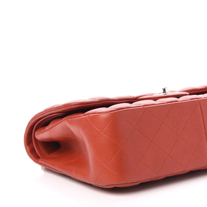 Chanel Caviar Quilted Jumbo Double Flap Red 9 of 11