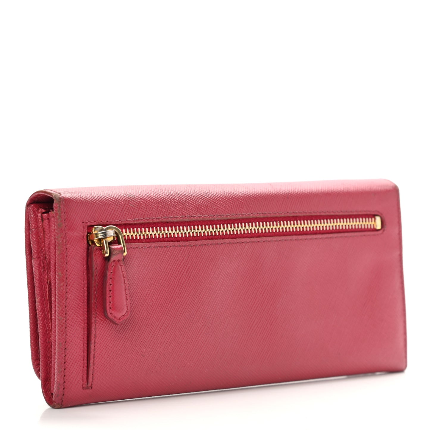 Saffiano Triangle Continental Flap Wallet Peonia