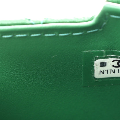 Chanel Shiny Aged Calfskin Quilted Mini Nano Kelly Shopper Green 7 of 10
