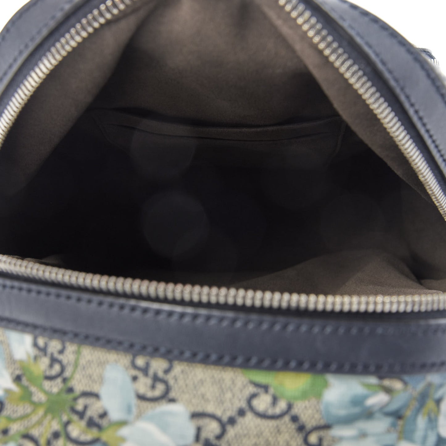 GG Supreme Monogram Blooms Small Day Backpack Blue