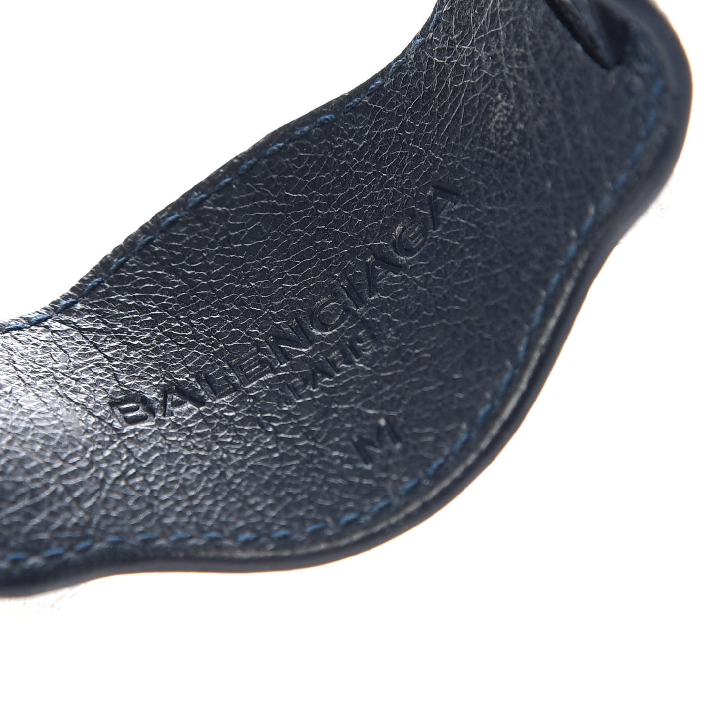 Agneau Arena Giant 12 Silver Hardware Bracelet M Bleu Obscur