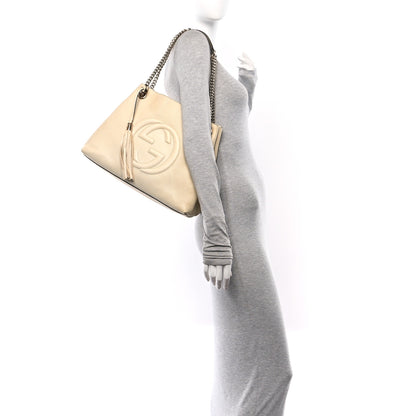 Gucci Cellarius Calfskin Medium Soho Chain Shoulder Bag Ivoire 2 of 17
