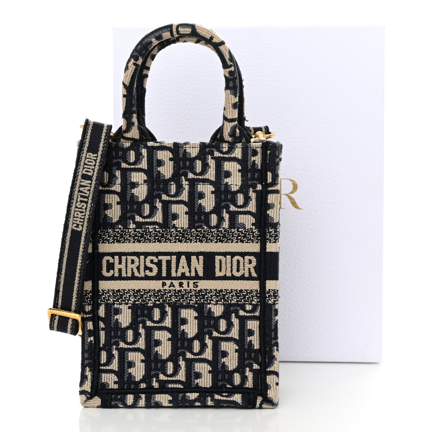 Oblique Mini Book Tote Phone Bag Blue