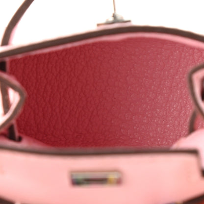 Hermes Tadelakt Mini Kelly Twilly Bag Charm Rose Sakura 3 of 6