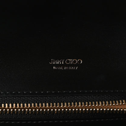 Jimmy Choo Box Calfskin Varenne Pearl Avenue Chain Clutch Black 6 of 9