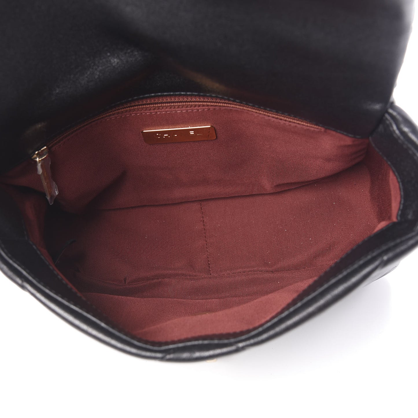 Goatskin Quilted Medium 19 Flap Black