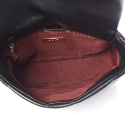 Chanel Goatskin Quilted Medium 19 Flap Black 4 of 9