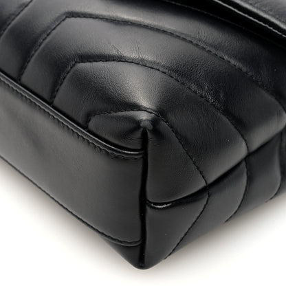 Saint Laurent Calfskin Y Quilted Monogram Toy Loulou Crossbody Bag Black 9 of 10