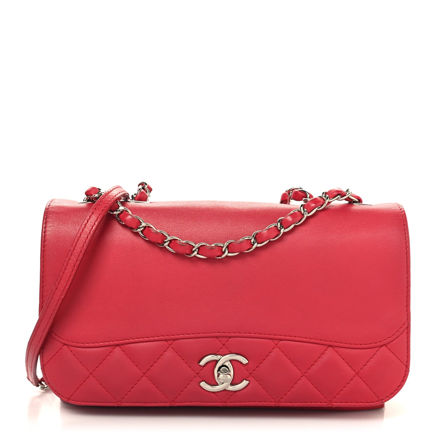 Calfskin Small Tramezzo Flap Red
