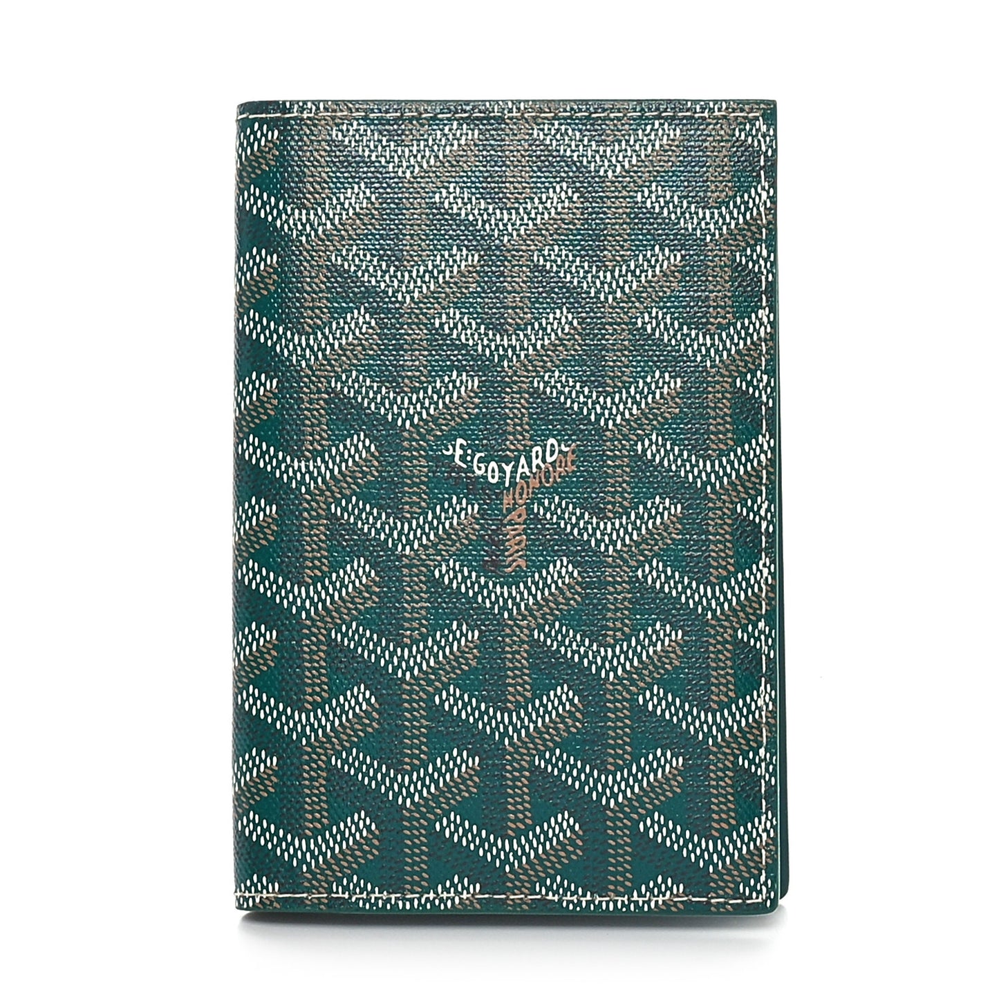 Goyardine Passport Wallet Green