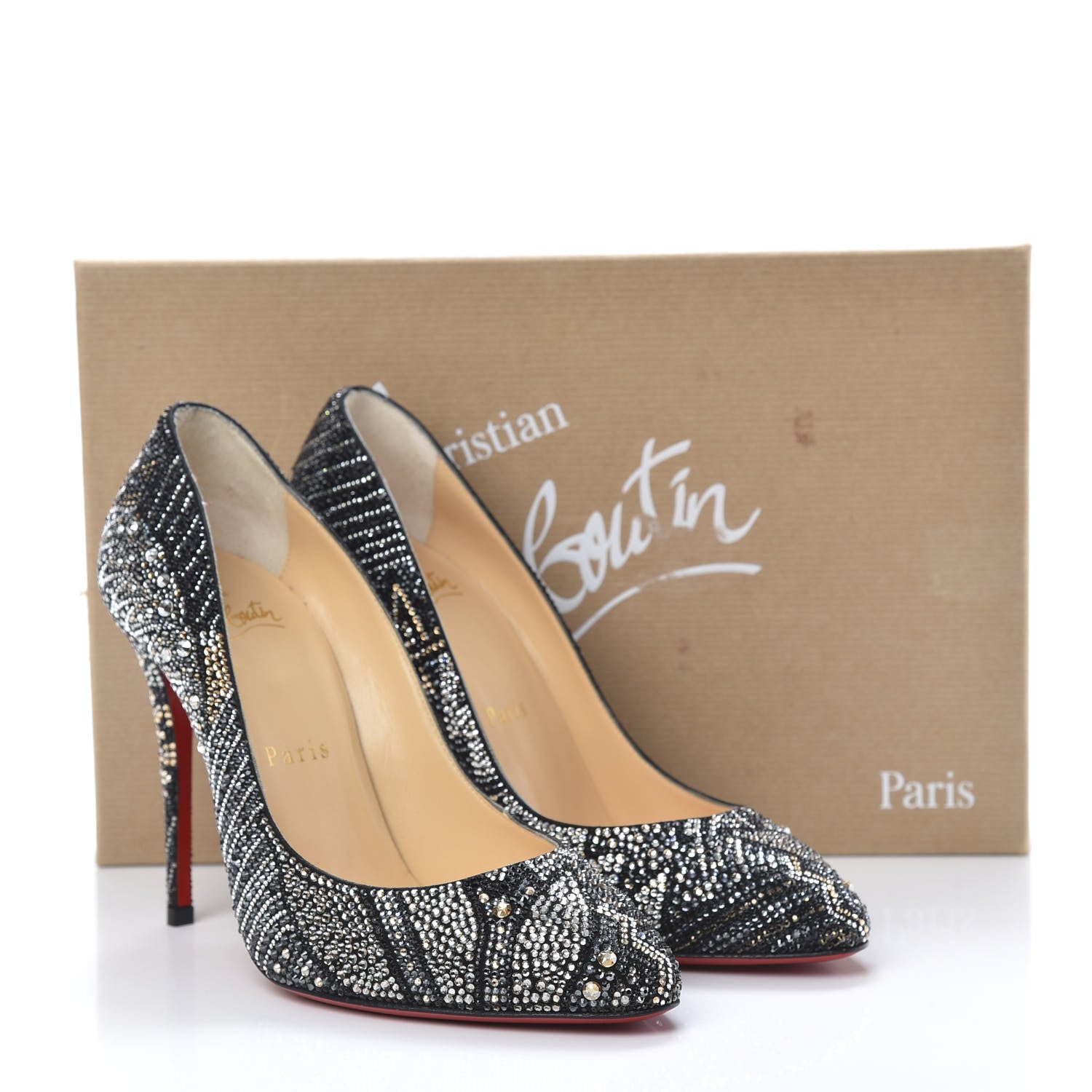 Christian Louboutin Suede Strass Eloise 100 Pumps 35.5 Black 8 of 8