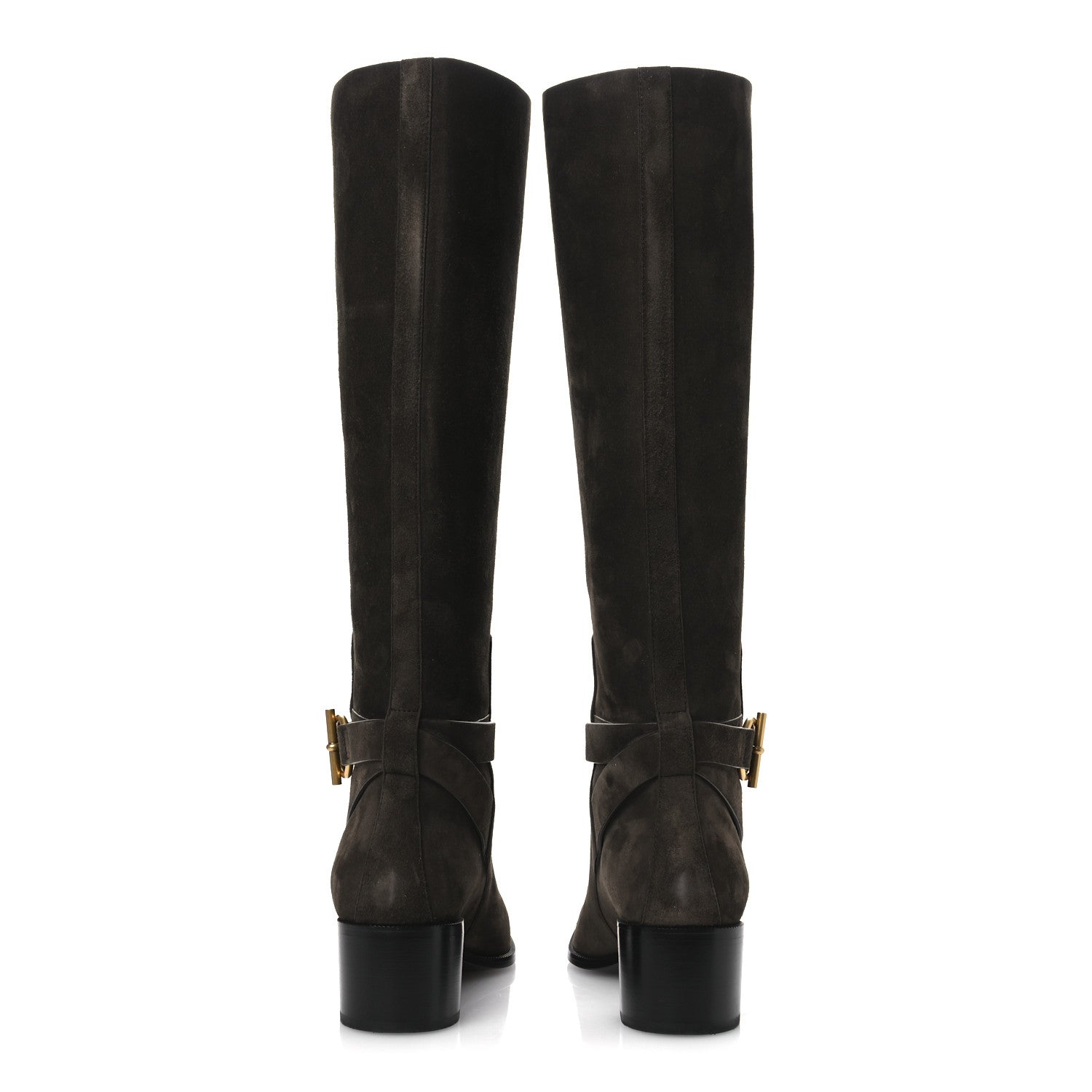 Hermes Suede Calfskin Justine 50 Boots 37 Ecorce 7 of 13