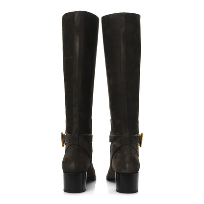 Hermes Suede Calfskin Justine 50 Boots 37 Ecorce 7 of 13