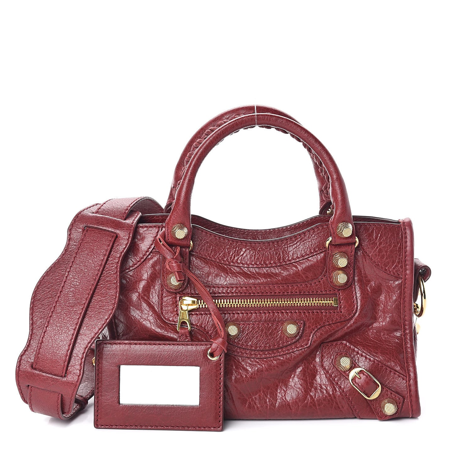 Agneau Giant 12 Gold Hardware Mini City Rouge Cerise