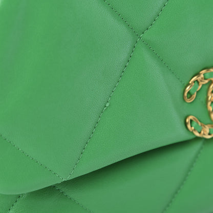 Chanel Lambskin Quilted Large 19 Flap Green 10 of 10
