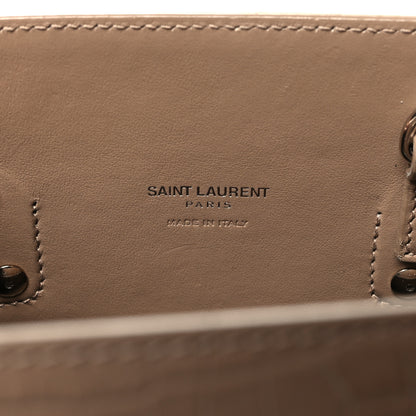 Saint Laurent Calfskin Crocodile Embossed Baby Sac De Jour Brown 5 of 11