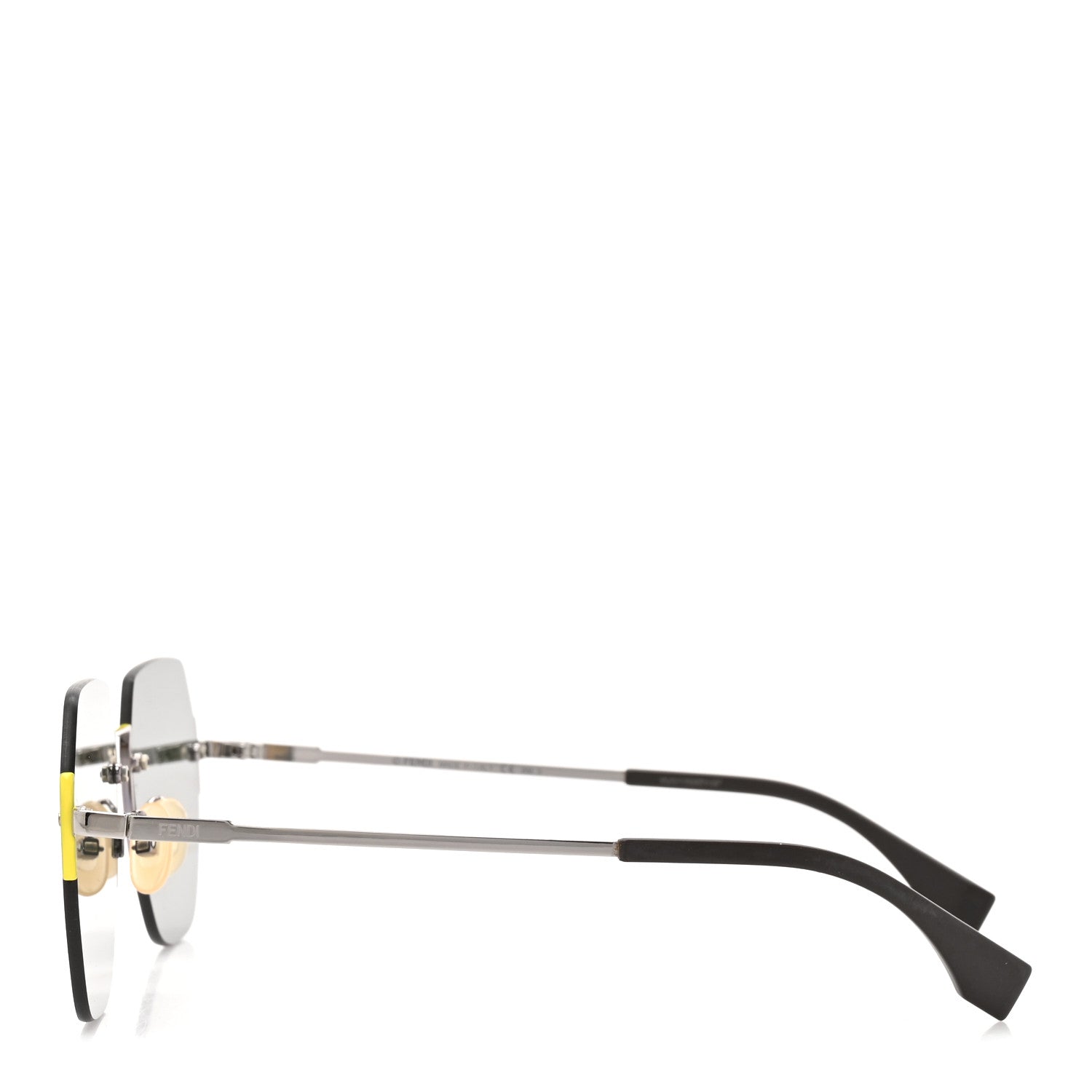 Fendi Metal Aviator Sunglasses FF M0067/F/S Silver Blue 3 of 7