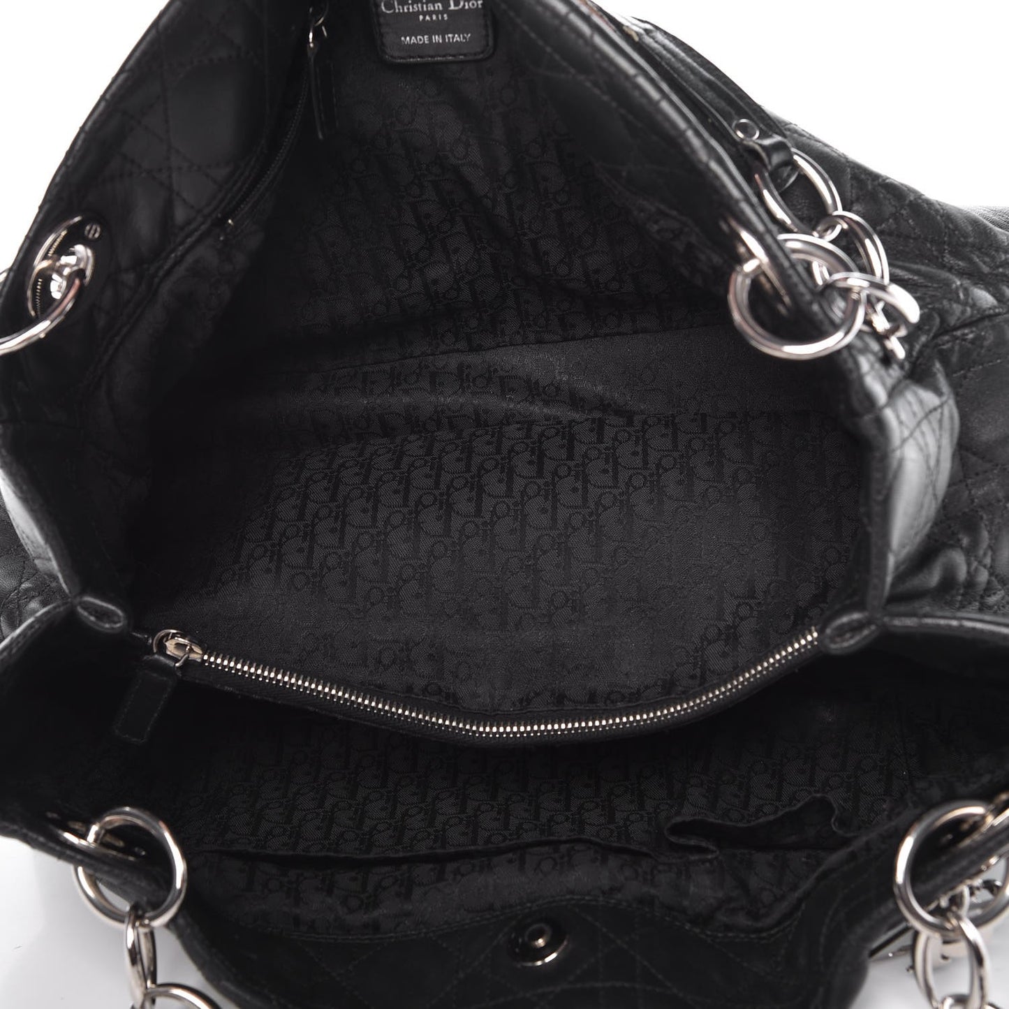 Lambskin Cannage Soft East West Tote Black