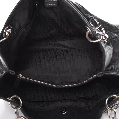 Christian Dior Lambskin Cannage Soft East West Tote Black 5 of 13