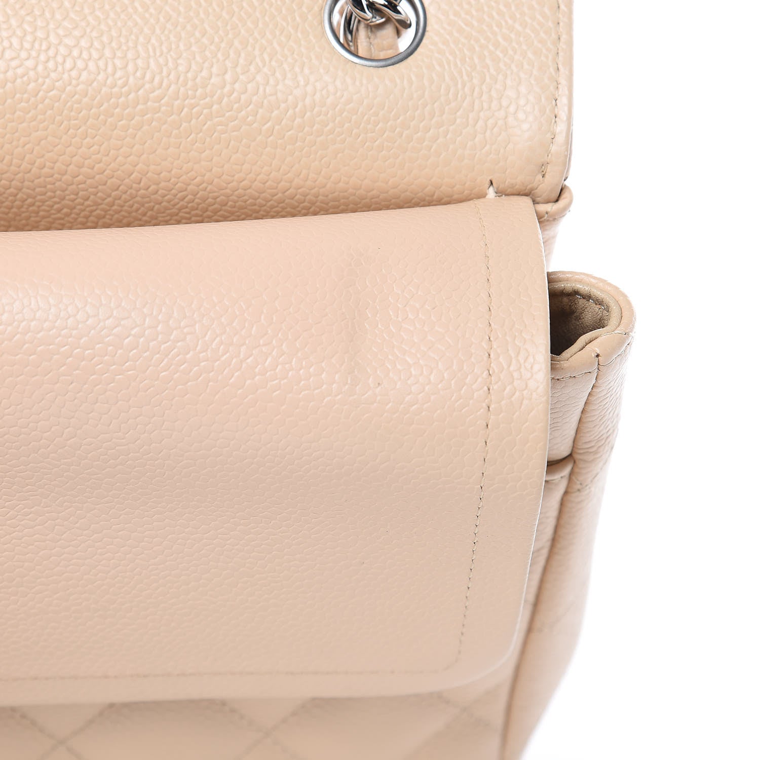 Chanel Caviar Quilted Jumbo Double Flap Beige Clair 12 of 16