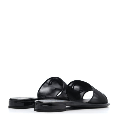 Chanel Mesh Patent Calfskin CC Mules 38 Black 3 of 4