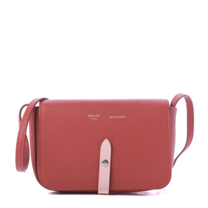 Celine Grained Shiny Calfskin Strap Clutch Scarlet 1 of 11