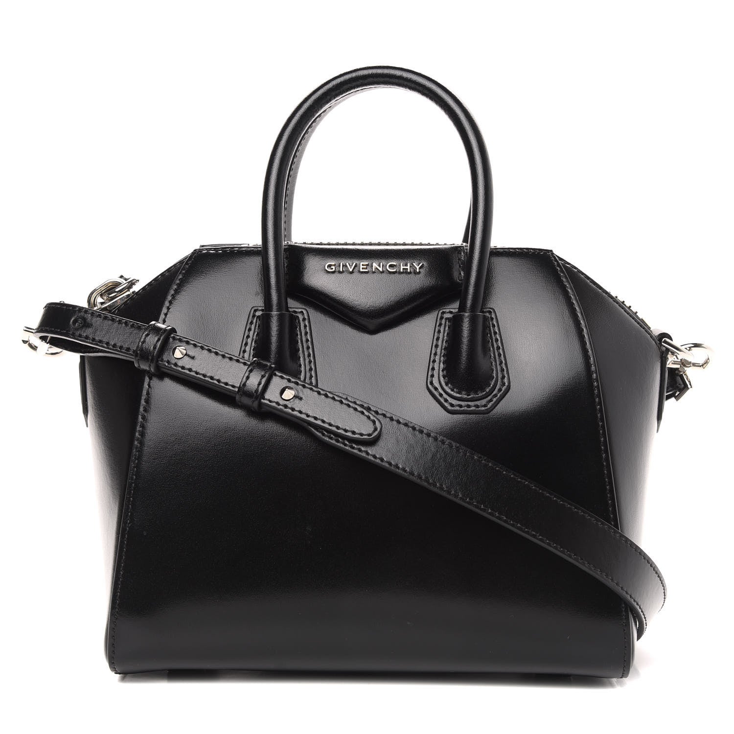 Givenchy Shiny Lord Calfskin Mini Antigona Black 1 of 10