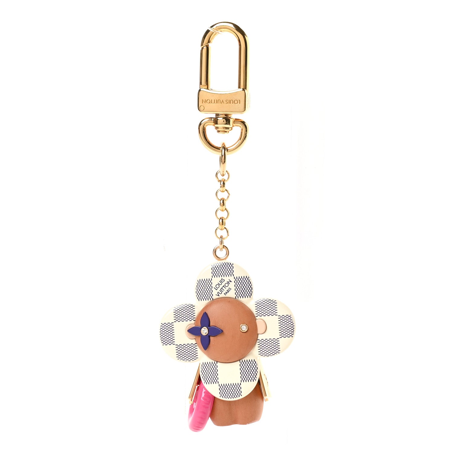 Louis Vuitton Wood Damier Azur Vivienne By The Pool Key Holder 1 of 3