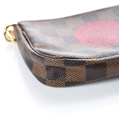 Louis Vuitton Damier Ebene Complice Trunks and Bags Mini Pochette Accessories Red 5 of 10