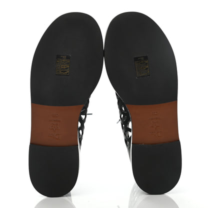 Christian Dior Matte Calfskin D-Trap Sandals 38.5 Black 5 of 8