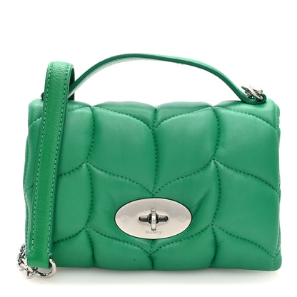 Mulberry Nappa Pillow Quilted Tiny Softie Bag Lawn Green 1 of 9