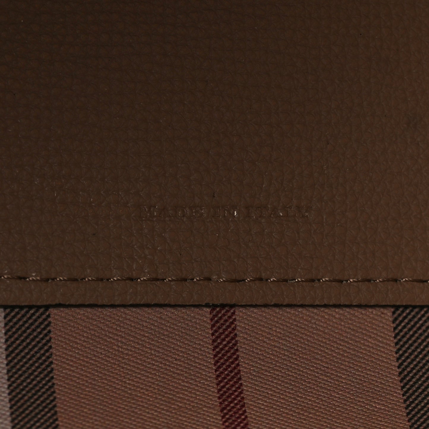 Grainy Calfskin Haymarket Check Medium Reversible Tote Camel