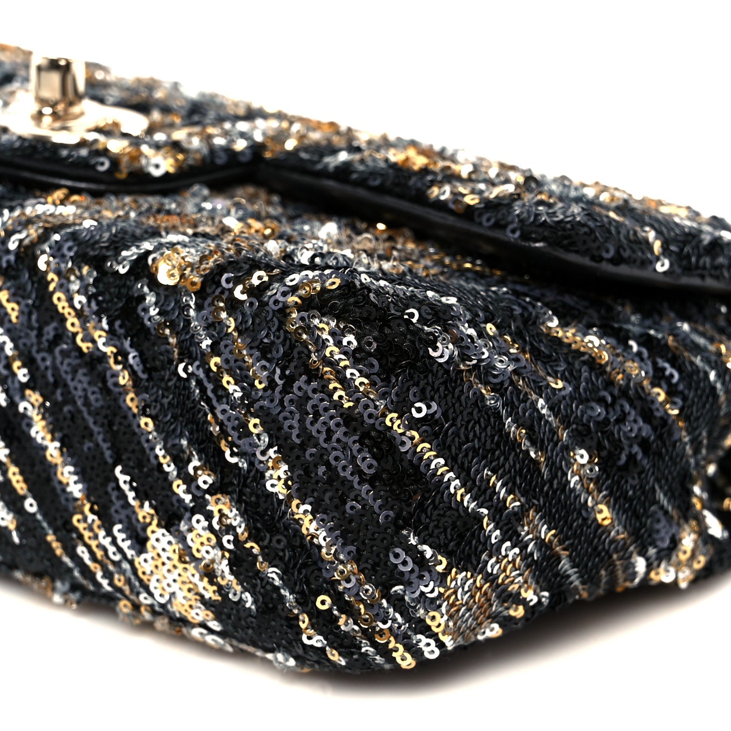 Sequin Mini Rectangular Flap Gold Silver