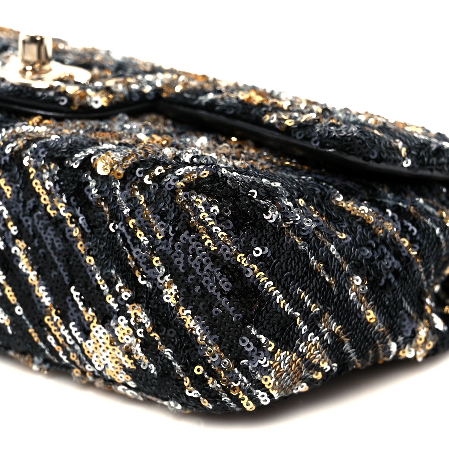 Chanel Sequin Mini Rectangular Flap Gold Silver 11 of 11