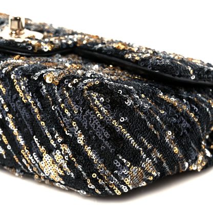 Chanel Sequin Mini Rectangular Flap Gold Silver 11 of 11