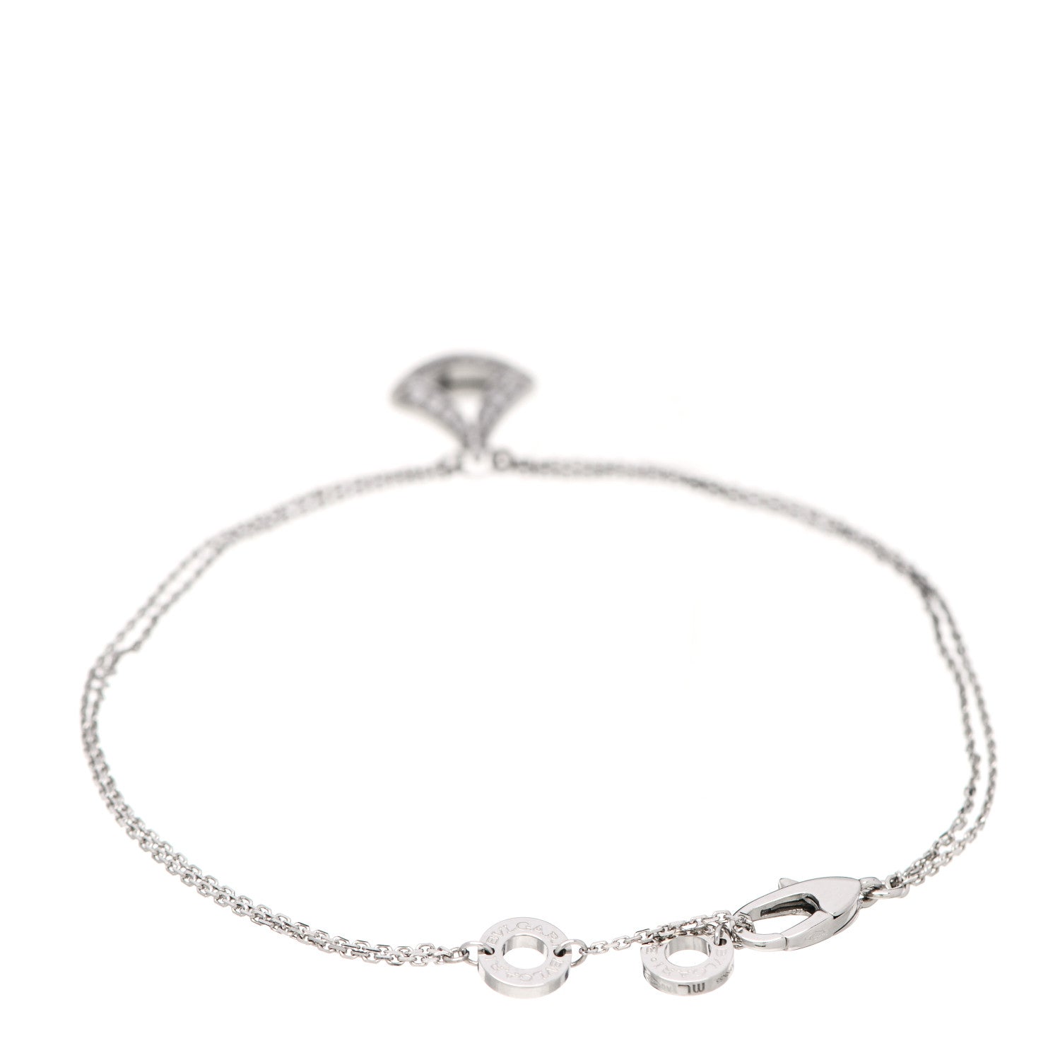 Bulgari 18K White Gold Diamond Divas' Dream Openwork Bracelet 2 of 6