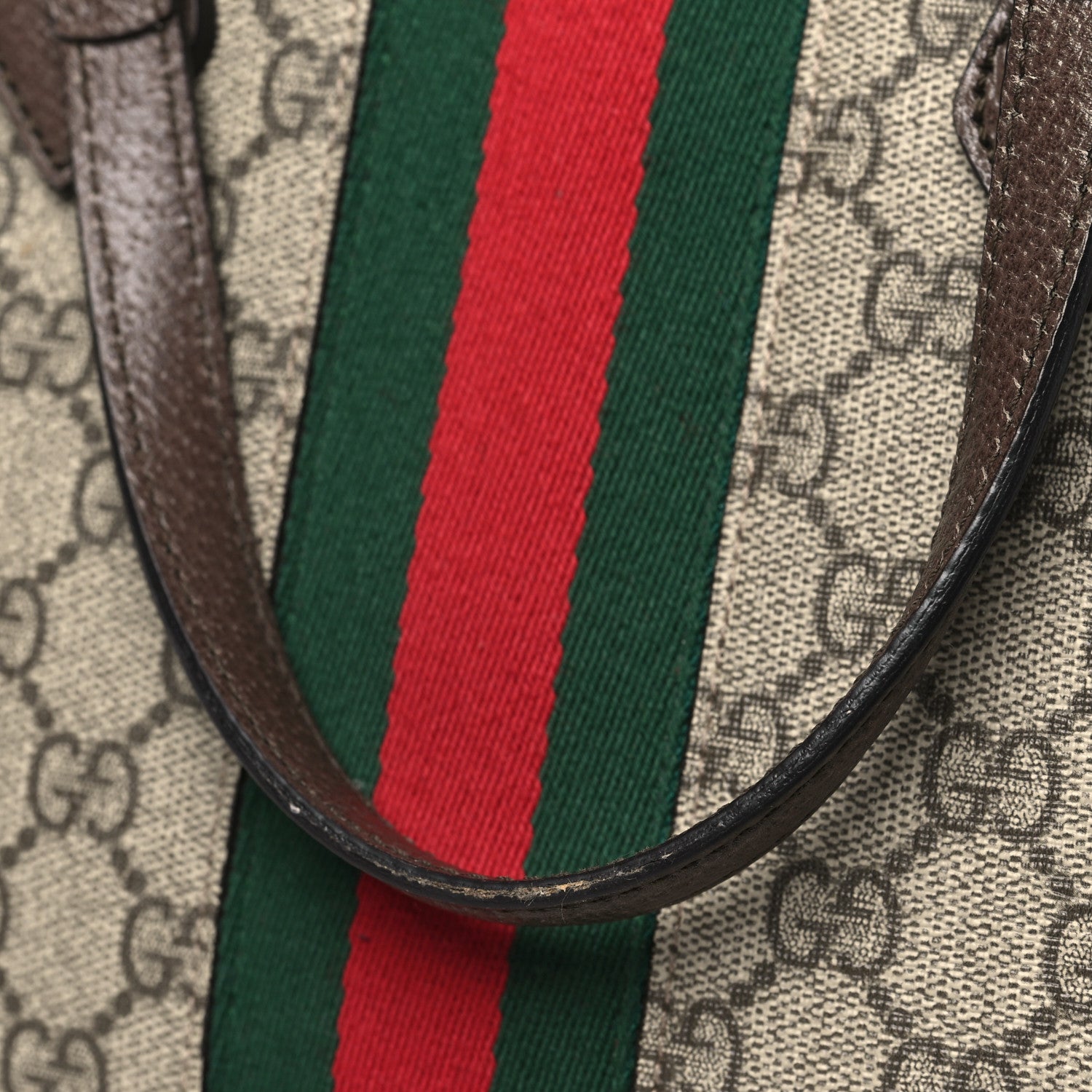 Gucci GG Supreme Monogram Web Medium Ophidia Top Handle Dome Bag Brown 11 of 11