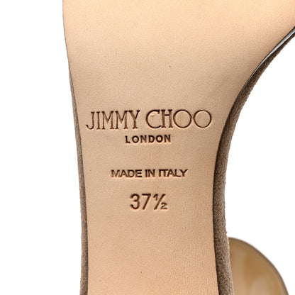 Jimmy Choo Suede Veto Studded Sandals 37.5 Light Mocha 7 of 8