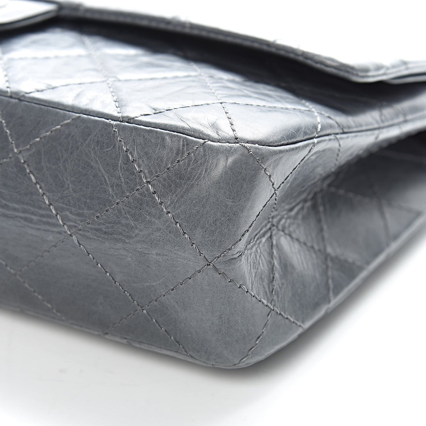 Aged Calfskin Quilted 50th Anniversary 2.55 Reissue 227 Flap Grey