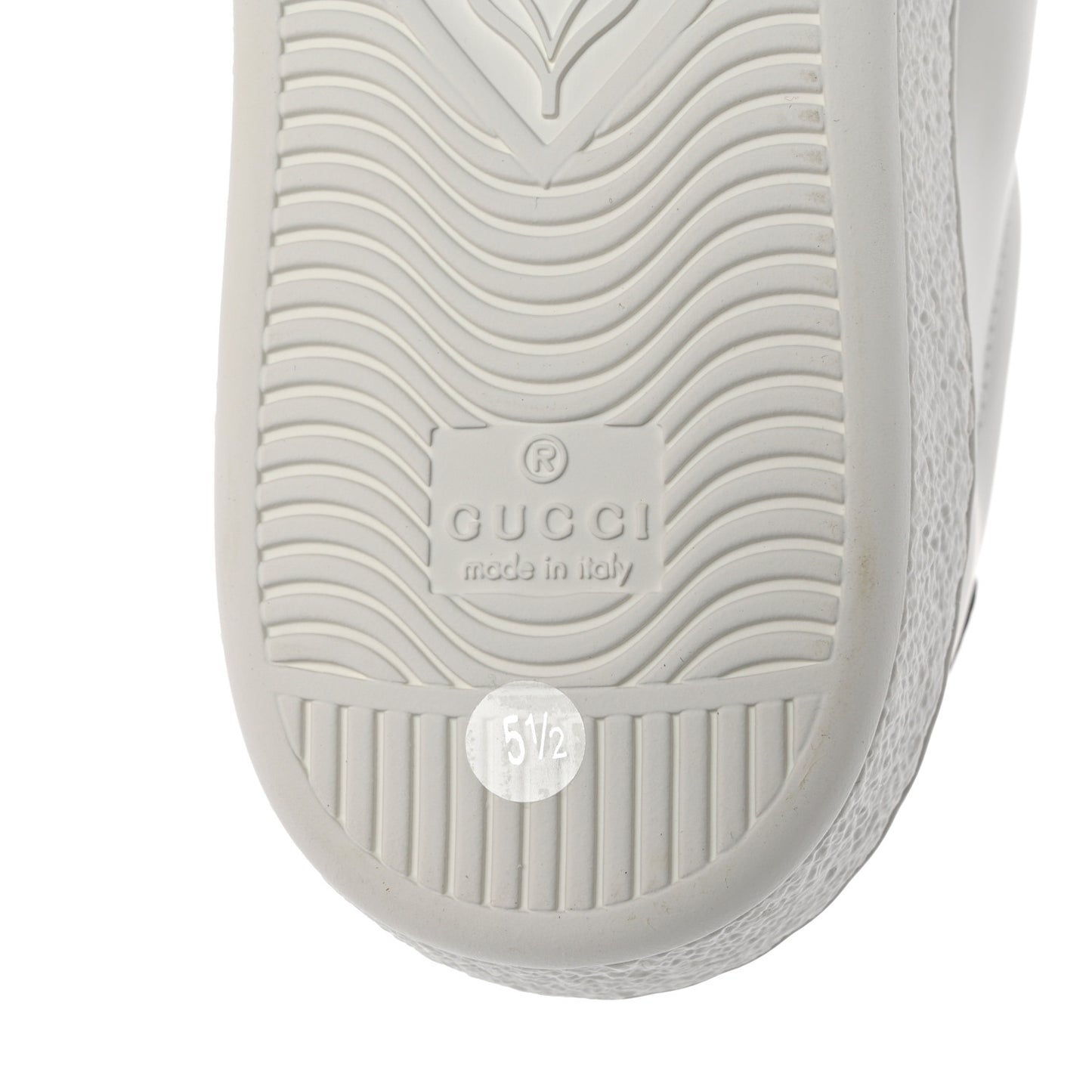 Calfskin Interlocking G Perforated Mens Ace Sneakers 5.5 White Grey Sky