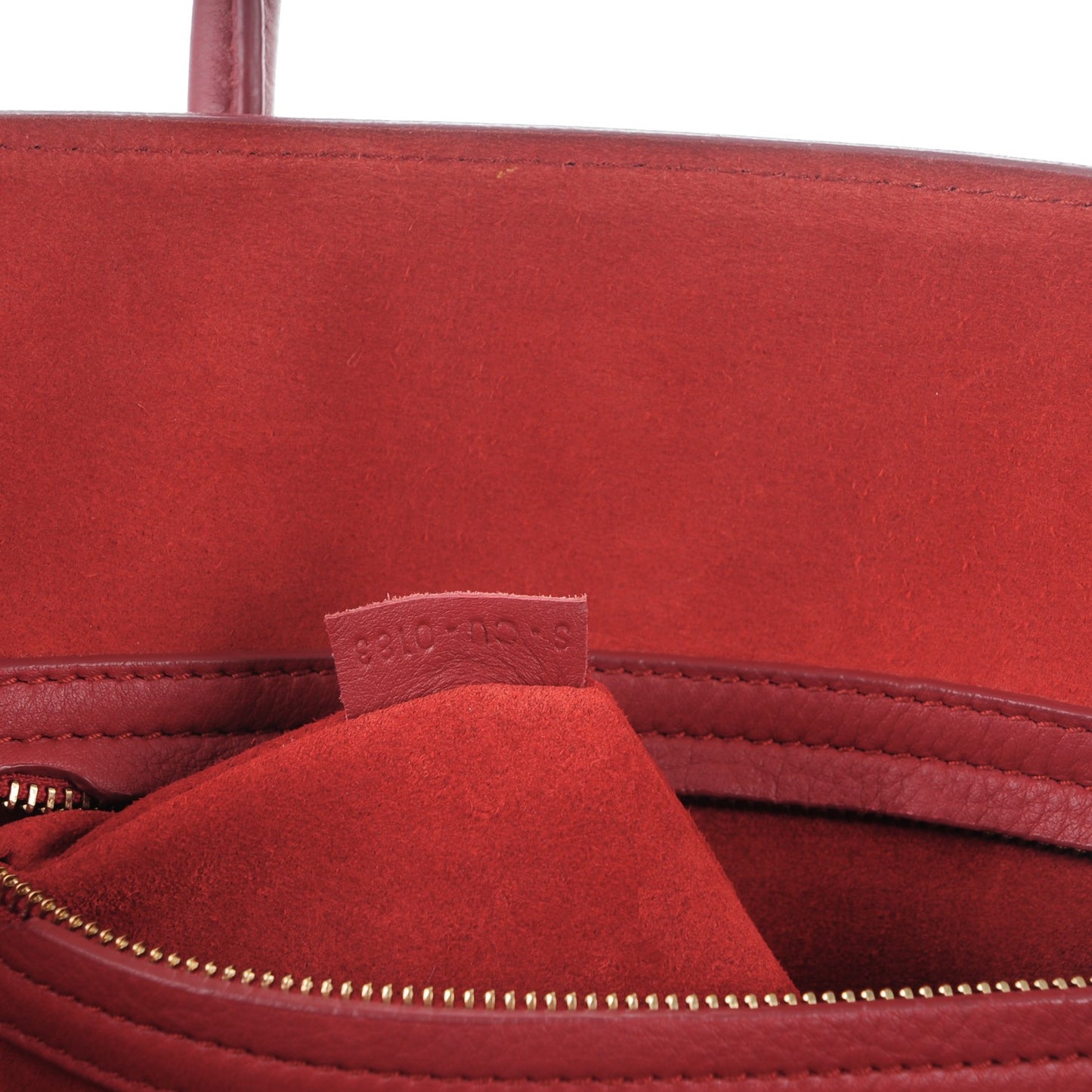 Supple Calfskin Medium Phantom Luggage Red