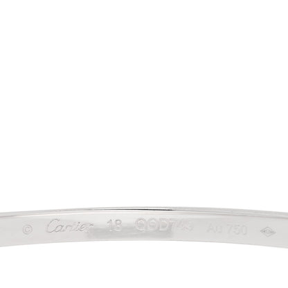 Cartier 18K White Gold 6 Diamond Small LOVE Bracelet 18 3 of 5