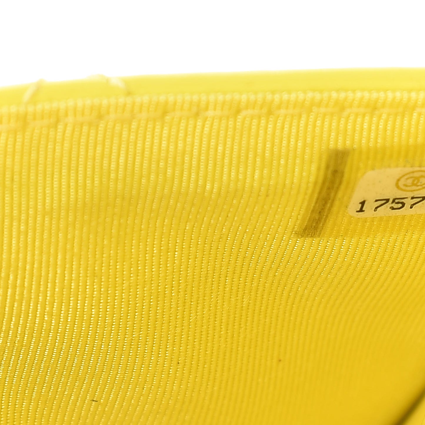 Patent Quilted Wallet On Chain WOC Yellow