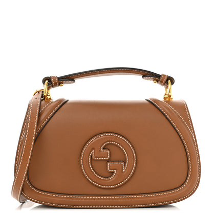 Gucci Calfskin Medium Blondie Top Handle Flap Bag Light Brown 1 of 11